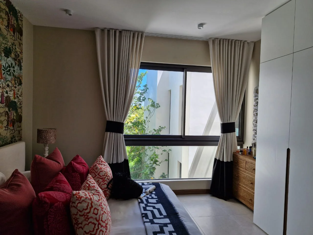 Curtains & Roman Blinds – House at Pointe aux Canonniers